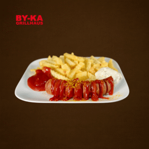 Currywurst mit Pommes